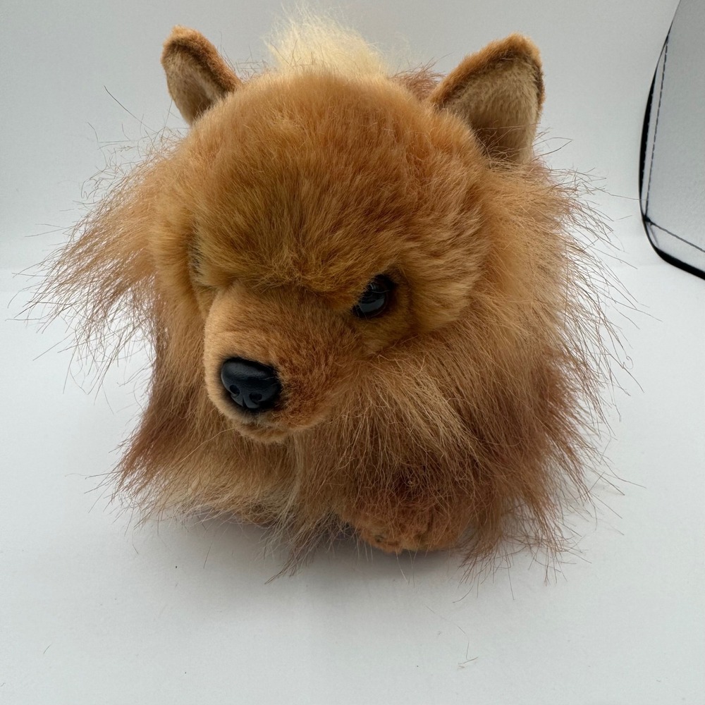 Miyoni by Aurora Pomeranian Plush Stuffed Animal Dog Realistic Brown Tan Fur
